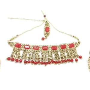 Choker necklace Graceful beadeed accent - DUPLT13E