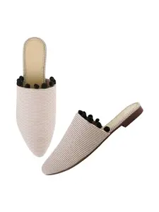 TRYME Trending Stylish Bellies Soft & Comfortable Back Open Slip On Mules Shoes for Women and Girls