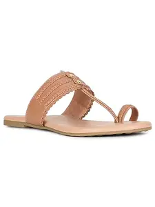 Bata Vanessa Flat Toering Women Slipper in Red