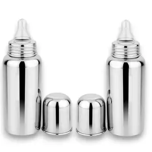RB POINT(240 Ml,Pack Of 2 Milk Bottle)Stainless Steel Feeding Bottle Joint Less 304 Grade No Joints Bpa Free No Plastics New Born Baby/Toddlers/Infants For Drinks//Milk/Water