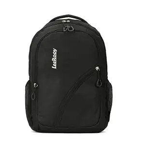 LeeRooy Canvas 38 LTS Black Bag BG16 with Laptop Compartment School Bag College Backpack