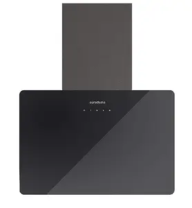 Eurodomo 60 cm 1200 m³/hr angular Kitchen Chimney (HOOD DIAMOND TC BK 60 (EURODOMO), Cassette Filter, Touch Control, Black)
