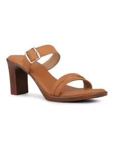 Inc.5 Womens Tan Party Wear Solid Square Heels