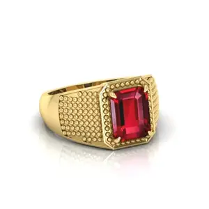 Om Gayatri Corp 11.25 Ratti Ruby Stone Original Certified Ruby Stone Manik ManikyaRing Adjustable Woman Man Ring With Lab Certificate