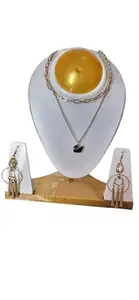 Multi Wearing Heart Necklace 4 Heart Magnetic Rose Gold Necklace Pendant Heart Toggle Necklace Diamond Women/Girls Accessories