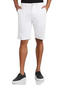 Amazon Brand - Symbol Men's Cotton Rich Stretchable Regular Fit Chino Shorts |Slant Pockets