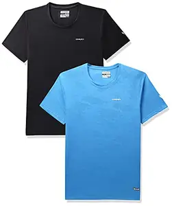 Charged Active-001 Camo Jacquard Round Neck Sports T-Shirt Scuba Size 2Xl And Charged Pulse-006 Checker Knitt Round Neck Sports T-Shirt Black Size 2Xl