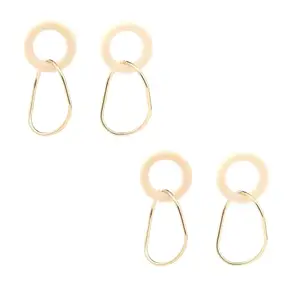 SALTY Pack of 2 Timeless Luxury Gold Earring for Women | Stylish Fashion Jewellery | Accessories for Girls | Minimal Jewelry | Ideal for Gifting