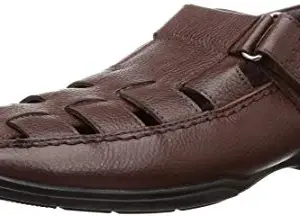 Botowi Men Bw3001 Brown Leather Fisherman Sandals-6 Uk (40 Eu) (2000686006Brn)(Brown_Leather)