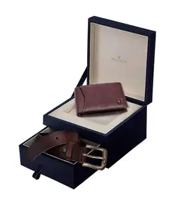 WildHorn Mens Gift Hamper For Men I Leather Wallet & Belt Combo Gift Set I Gift For Friend, Boyfriend,Husband,Father, Son Etc, Brown
