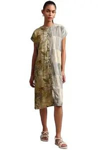 Zaccai Women's Linen Mid-Calf Length Shirt Dress (ZAA24DR00347_Olive