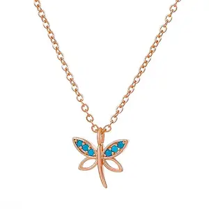 GOHO Elegant Butterfly Pendant Necklace with Vibrant Detailing, Perfect for Everyday Wear and Special Occasions