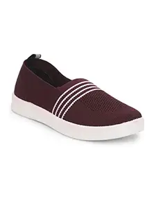 Aqualite Women LSS-203 Shoes, Maroon/White, 5 UK/India