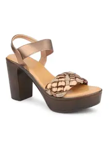 Inc.5 Women Antique Textured Embellished Platform Heels