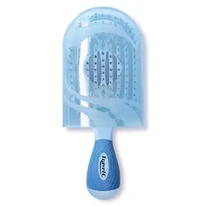 NuWay 4HAIR® U.S. Patented Detangler Hair Brush for Men & Women - Blue | Hair Comb for Scalp Care - Fast Dry Venting Scheme - Special Formulated Bristles | TravelC Detangling Brush for All Hair Type