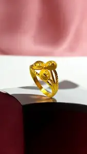 UJ Fashion Jewellery Gold Plated Rings for Women and Girls (UJ0119-56) (GOLD, 20)