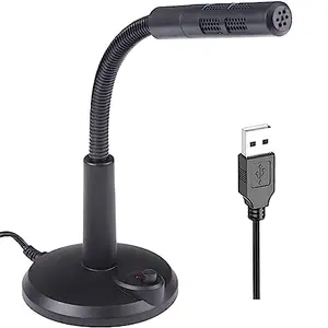 COOLCOLD USB Microphone for Noise Cancelling Windows and Mac, Professional PC Microphone Computer, Laptop, Desktop and Notebook, Plug and Play Mic (Black)