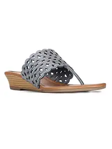 Bata Womens Palma Thong Blue Heels (6719311),UK 4