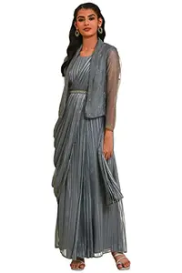 Wishful by W Women's Saree Dress & Jacket_23FESP11196-216592_L
