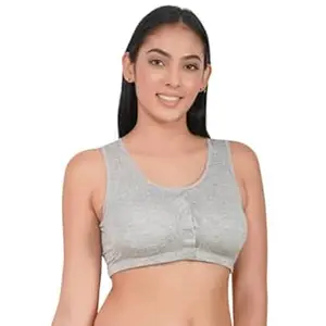 PSMN collection Women's Front Open Premium Cotton Bra | Button Closure Wirefree Padded Stylish Bra | Soft Breathable Everyday Comfort for Daily Use