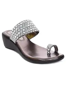AJANTA Womens Silver Sandal CL0817