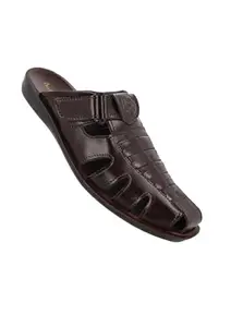 WALKAROO WG5436 Mens Casual and Regular Wear Covering Sandals - Brown