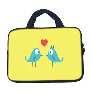 Theskinmantra Love Birds Laptop Sleeve Bag with Zipper & Handle for Screen Size 15.6 inches Laptop/Notebook 15.6/ MacBook 15.4 / Chrombook 15.6.