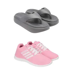 ZENWEAR Extra Soft Classic Casual wear with Ultra Soft Flexibility Technology Heels for Women's/Girl's(6110+1704) Multicolor