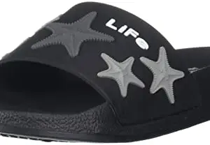 WELCOME Women's Extra Soft Slippers/Sliders with Cushion FootBed for Adult | Comfortable & Light Weight| Stylish & Anti-Skid| Waterproof & Everyday Flip Flops for Ladies/Girls, W-STAR-BK_6