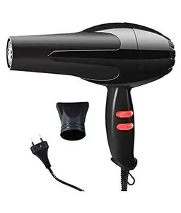 YUGMI SHOP 1800 Watts Professional Hot And Cold Hair Dryers Machine With 2 Switch Speed Setting And Thin Styling Nozzle,Diffuser,Blow Dryer For Men And Women Hair Dryers For Men And Women, Black