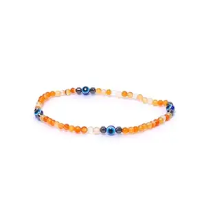 The Cosmic Connect Feng-Shui Natural Crystal Anklets Beads Energized and Affirmed Combo Stone Anklet, Beauty Enhancement, Jewellery for woman and Girls (Carnelian)