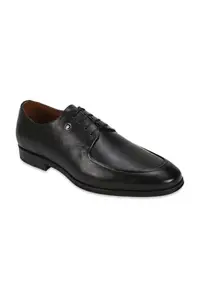 Louis Philippe Mens Leather Derby Shoes - Split Toe Black Formal Shoe - 9 UK (10 US) (LPSMURGFL00111)
