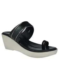 AJANTA Women Black Wedages EL2003