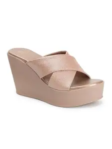 Carlton London Women Sandal,Rose Gold,UK-7