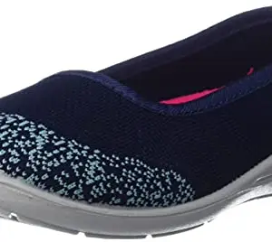 Walkaroo Ladies Life Style Belly Shoes,NAVYBLUE Light Mint,06 [GY3402]