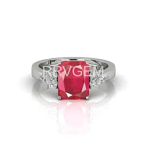 MBVGEMS Natural Ruby RING 2.25 Carat Certified Handcrafted Finger Ring With Beautifull Stone manik RING panchdhatu for Men and Women LAB - CERTIFIED