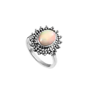 Opal Gemstone Sterling Silver Ring for GIRLS and Women