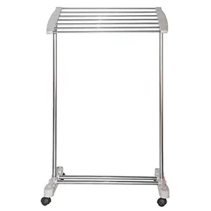 Divyata mall Divyata mall Foldable Cloth Dryer Stand Double Rack Cloth Stands for Drying Clothes,Multi-Functional Mobile Foldable Balcony Towel Stand Indoor and Outdoor, Drying Holder