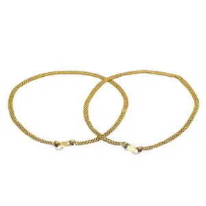 Kollam Supreme Gold Plated Anklet Payal For Women & Girls From 7.5 Inch