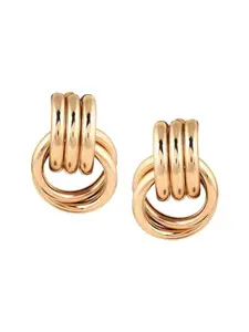 Priyaasi SimpleGold Plated Fashionary Hoop Statement Earrings