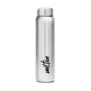 MILTON Aqua 1000 Stainless Steel Water Bottle, 920 ml, Silver | Single walled | Leak Proof | Easy Grip | Easy to Carry | Gym Bottle | Home | Kitchen | Hiking | Treking Bottle | Travel Bottle