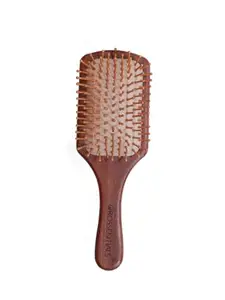 OROSSENTIALS Premium Wooden hair brush for Women & Men Boar Bristle Wooden Paddle hair brush for men women Curly hair Wooden brush for hair growth with flat paddle brush