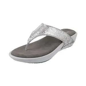 Mochi Women's Silver Fashion Slippers-3 UK (36 EU) (32-289)