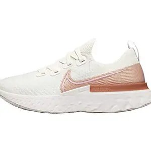 Nike Women's W React Infinity Run Fk Sail/Lt Arctic Pink-Metallic Copper Shoe (CD4372-103)