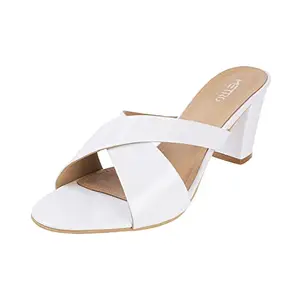Metro Womens Synthetic White Sandals (Size (8 UK (41 EU))