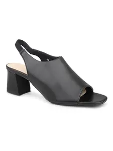 Inc.5 Women Black Peep Toes Block Heels