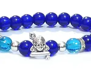 ASTROGHAR Lord God Shri Krishna Ji Blue Crystals Bracelet For Men and Women