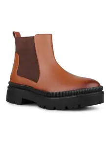 Inc.5 Womens Tan Casual Solid Round toe Chelsea Boots