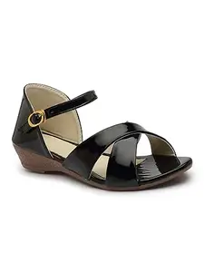 Carrito Latest Collection, Comfortable & Fashionable Sandals for women 's and girls (Black, numeric_7)