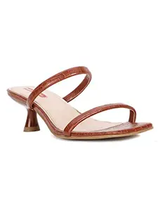 Bata Womens Kenny Mule Brown Heels (6714596),UK 7